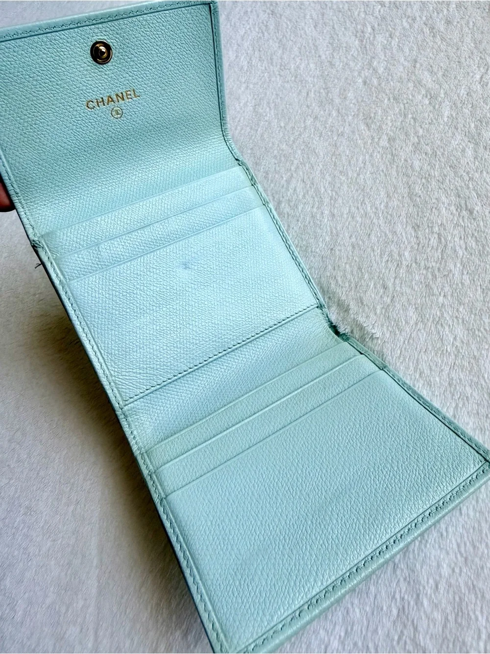 CHANEL
Light Blue Leather CC Compact Wallet - Picture 7 of 9